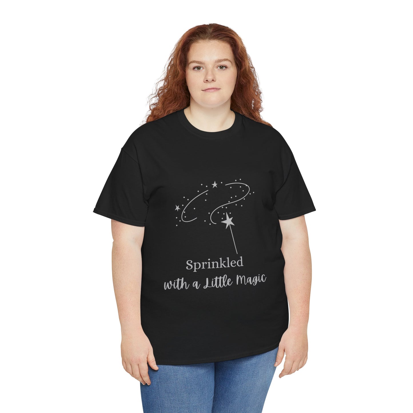 Unisex Heavy Cotton Tee - Sprinkled With a Little Magic (Lighter Image)