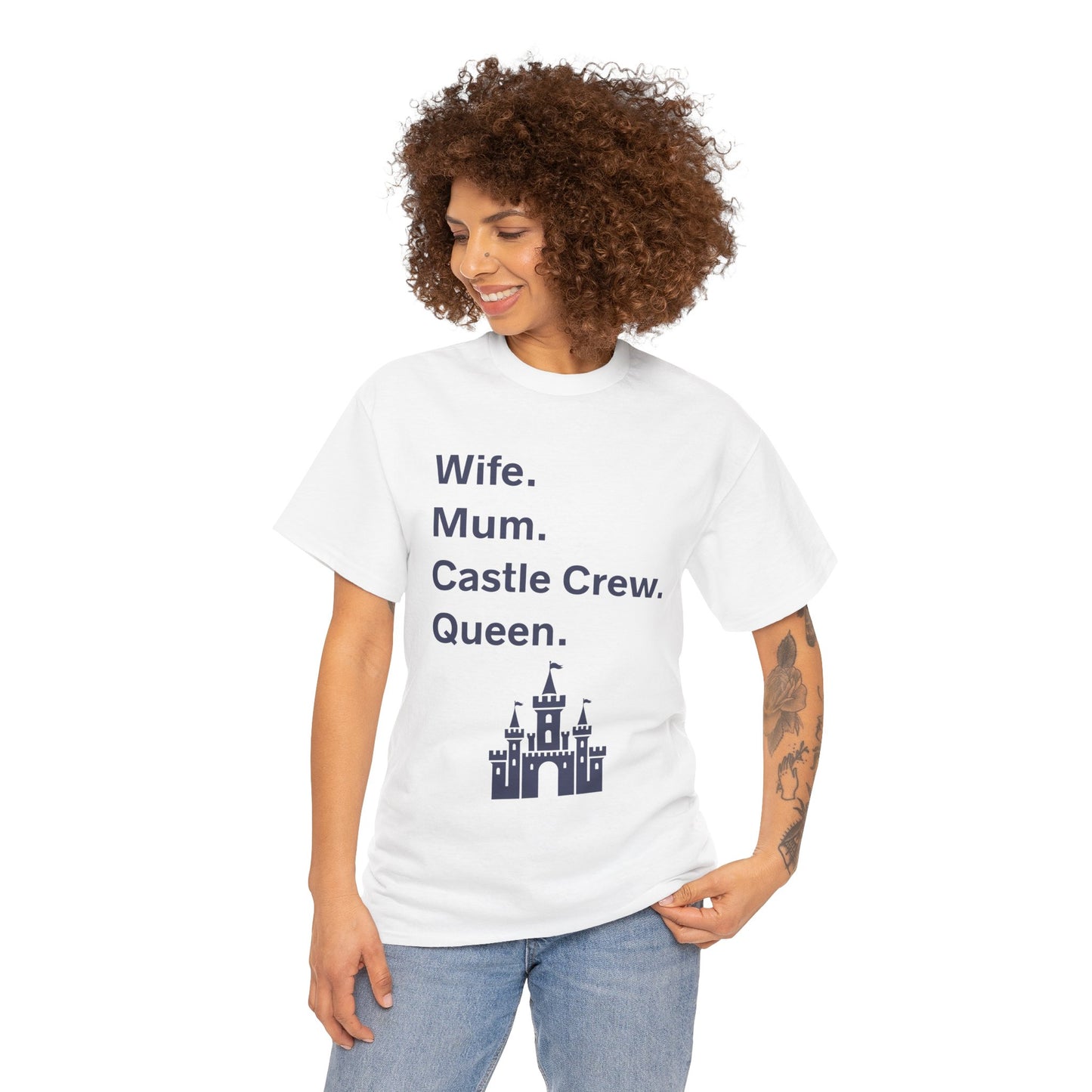 Copy of Heavy Cotton Tee - Wife Mum Castle Crew Queen