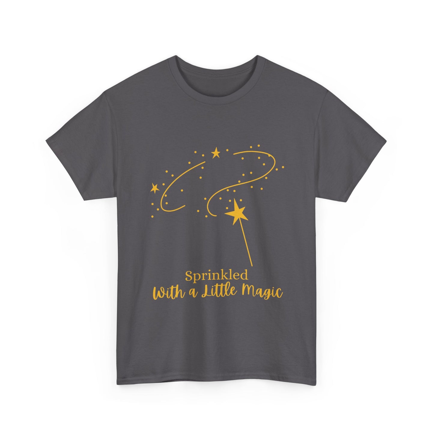 Unisex Heavy Cotton Tee - Sprinkled With a Little Magic (Darker Image)