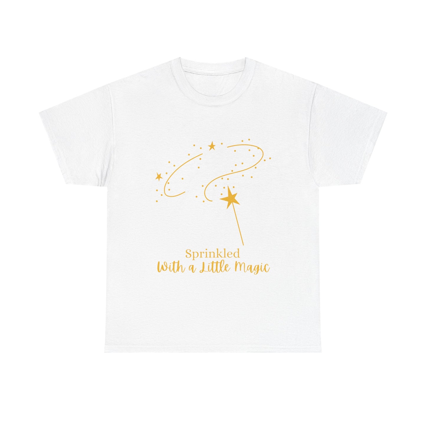 Unisex Heavy Cotton Tee - Sprinkled With a Little Magic (Darker Image)