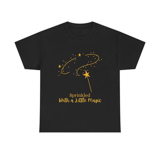 Unisex Heavy Cotton Tee - Sprinkled With a Little Magic (Darker Image)