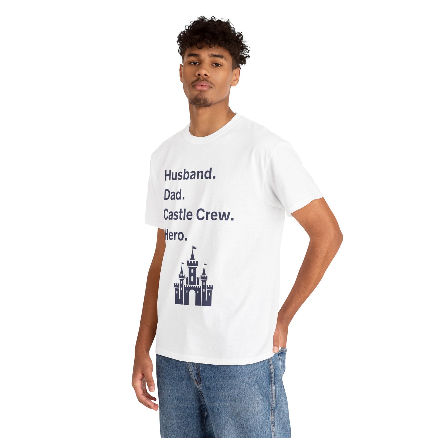 Heavy Cotton Tee - Dad Castle Crew Hero