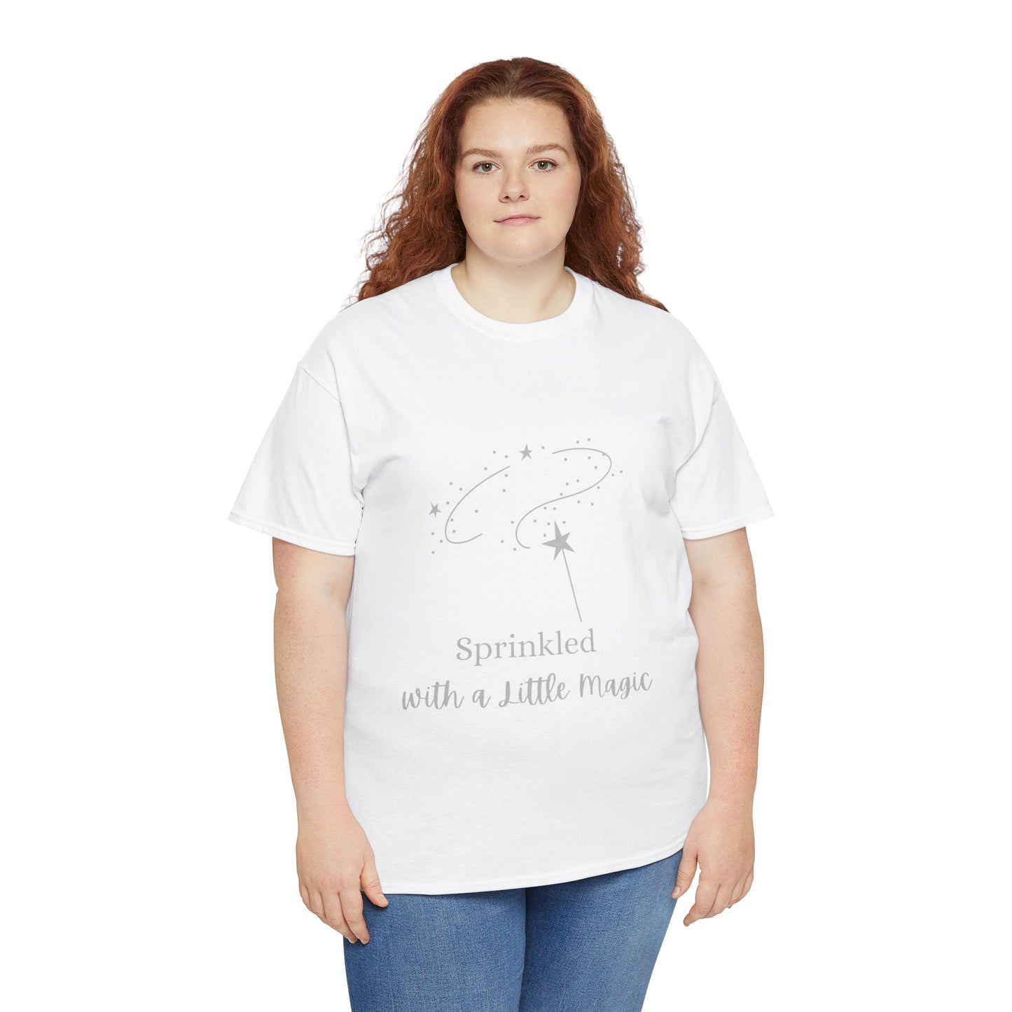 Unisex Heavy Cotton Tee - Sprinkled With a Little Magic (Lighter Image)