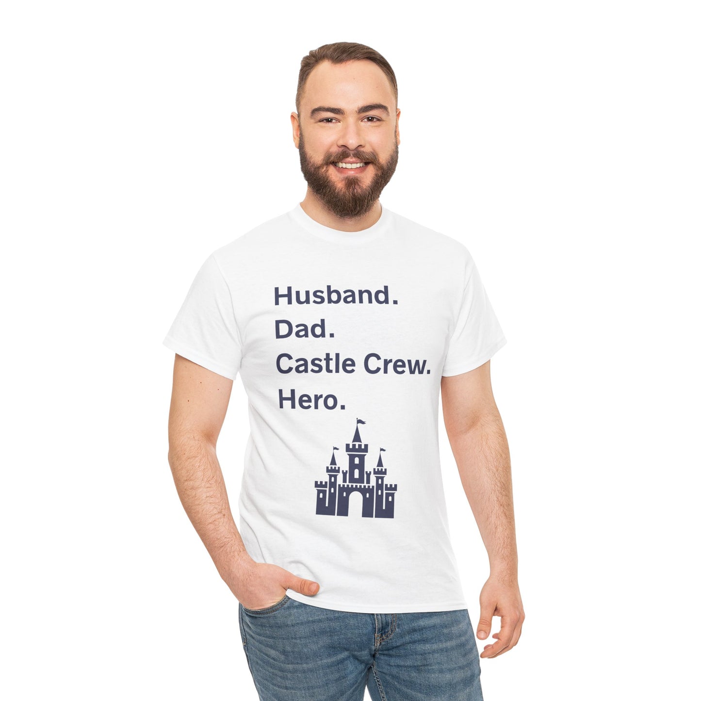 Heavy Cotton Tee - Dad Castle Crew Hero